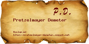 Pretzelmayer Demeter névjegykártya